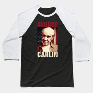 George Carlin American Flag Baseball T-Shirt